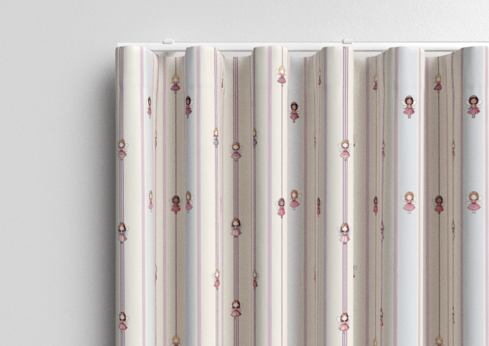 Fairy Cakes, Fairy Stripe Sponge - Made to Measure Curtains - Image 13